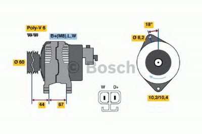 BOSCH 0986043981 -  Генератор