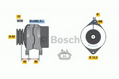 BOSCH 0986044051 -  Генератор