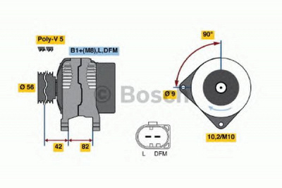 BOSCH 0986044340 -  Генератор