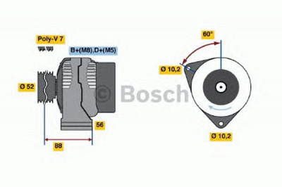 BOSCH 0986044360 -  Генератор