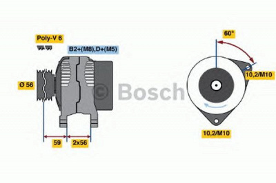 BOSCH 0986044430 -  Генератор