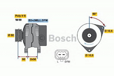 BOSCH 0986044440 -  Генератор