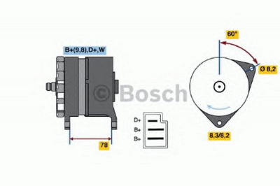 BOSCH 0986044571 -  Генератор