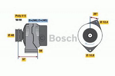 BOSCH 0986044621 -  Генератор
