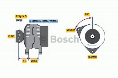 BOSCH 0986044631 -  Генератор