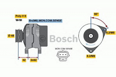 BOSCH 0986044671 -  Генератор