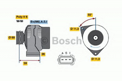 BOSCH 0986044691 -  Генератор