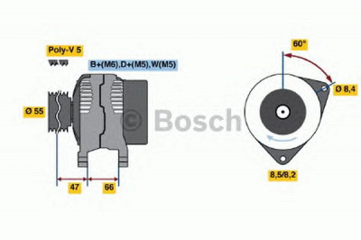 BOSCH 0986044741 -  Генератор