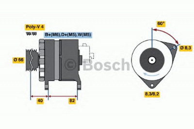 BOSCH 0986044821 -  Генератор