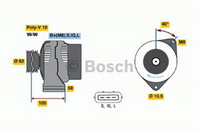 BOSCH 0986045170 -  Генератор