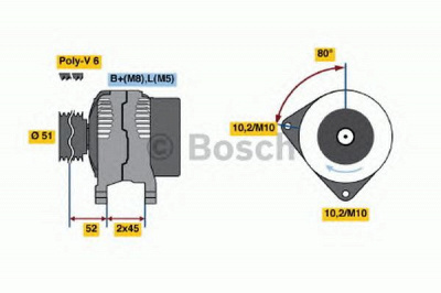 BOSCH 0986045211 -  Генератор