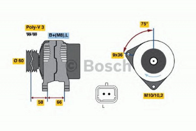 BOSCH 0986045261 -  Генератор