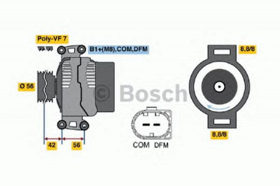 BOSCH 0986045380 -  Генератор