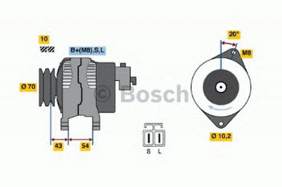 BOSCH 0986045601 -  Генератор