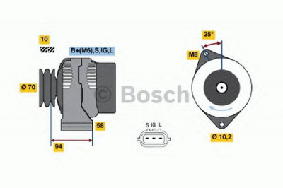 BOSCH 0986045901 -  Генератор