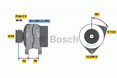BOSCH 0986047280 -  Генератор