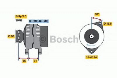 BOSCH 0986047761 -  Генератор