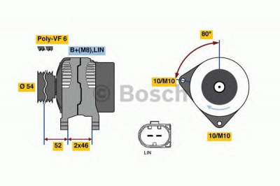 BOSCH 0986047960 -  Генератор