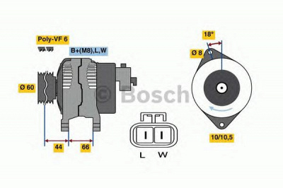 BOSCH 0986048340 -  Генератор