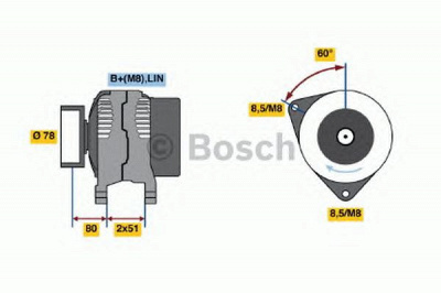 BOSCH 0986048380 -  Генератор
