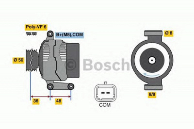 BOSCH 0986048740 -  Генератор