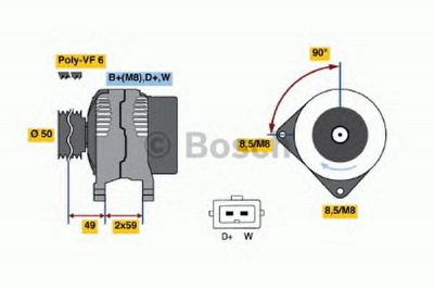 BOSCH 0986048950 -  Генератор