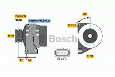 BOSCH 0986049121 -  Генератор