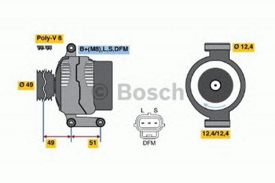 BOSCH 0986049141 -  Генератор