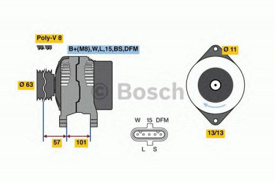 BOSCH 0986049360 -  Генератор