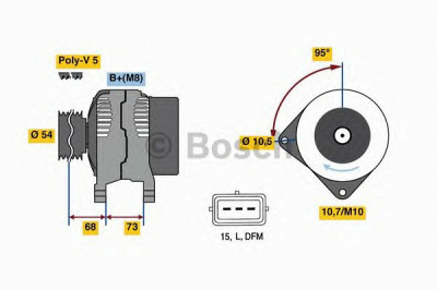 BOSCH 0986049430 -  Генератор
