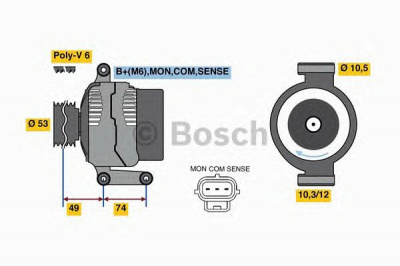 BOSCH 0986049460 -  Генератор