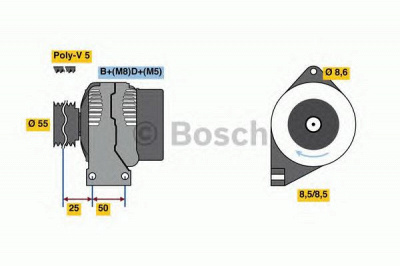 BOSCH 0986049540 -  Генератор