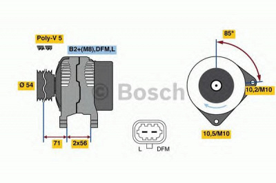 BOSCH 0986049990 -  Генератор