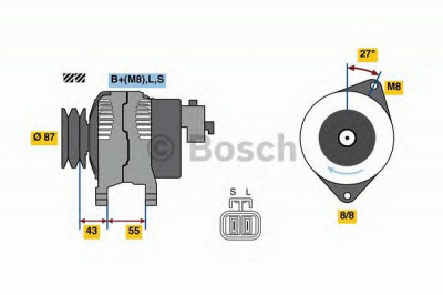 BOSCH 0986080020 -  Генератор