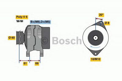 BOSCH 0986080030 -  Генератор