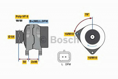 BOSCH 0986080190 -  Генератор