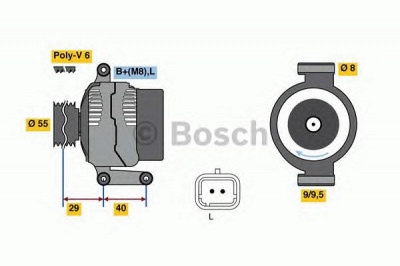 BOSCH 0986080220 -  Генератор