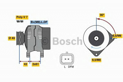 BOSCH 0986080270 -  Генератор