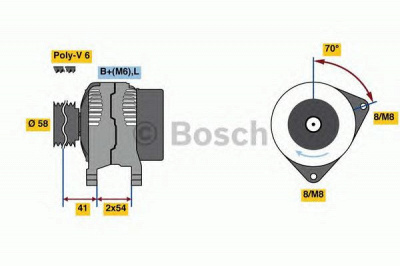 BOSCH 0986080340 -  Генератор