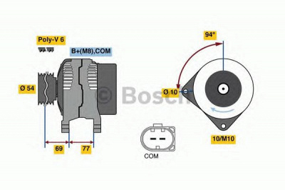 BOSCH 0986080350 -  Генератор