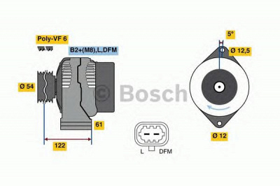 BOSCH 0986080370 -  Генератор