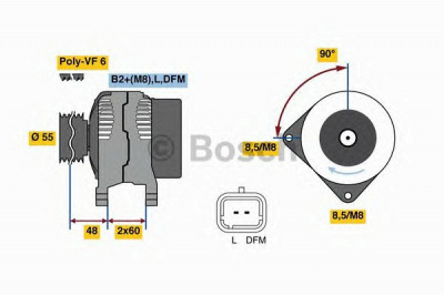 BOSCH 0986080400 -  Генератор