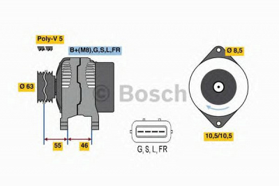 BOSCH 0986080480 -  Генератор