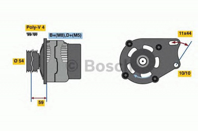 BOSCH 0986080490 -  Генератор
