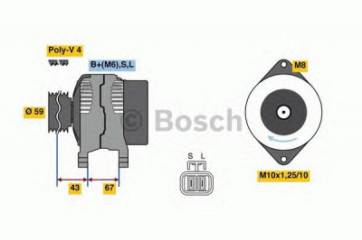 BOSCH 0986080520 -  Генератор