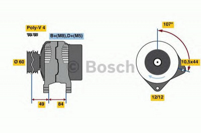 BOSCH 0986080550 -  Генератор