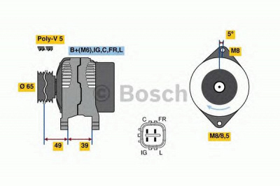 BOSCH 0986080570 -  Генератор