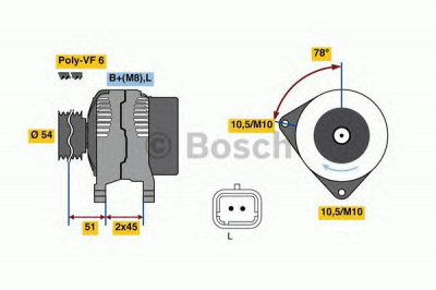 BOSCH 0986080660 -  Генератор
