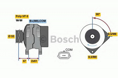 BOSCH 0986080710 -  Генератор