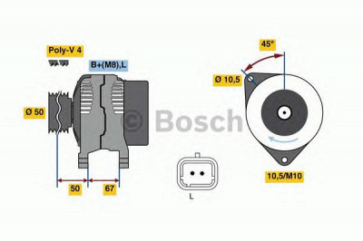 BOSCH 0986080720 -  Генератор